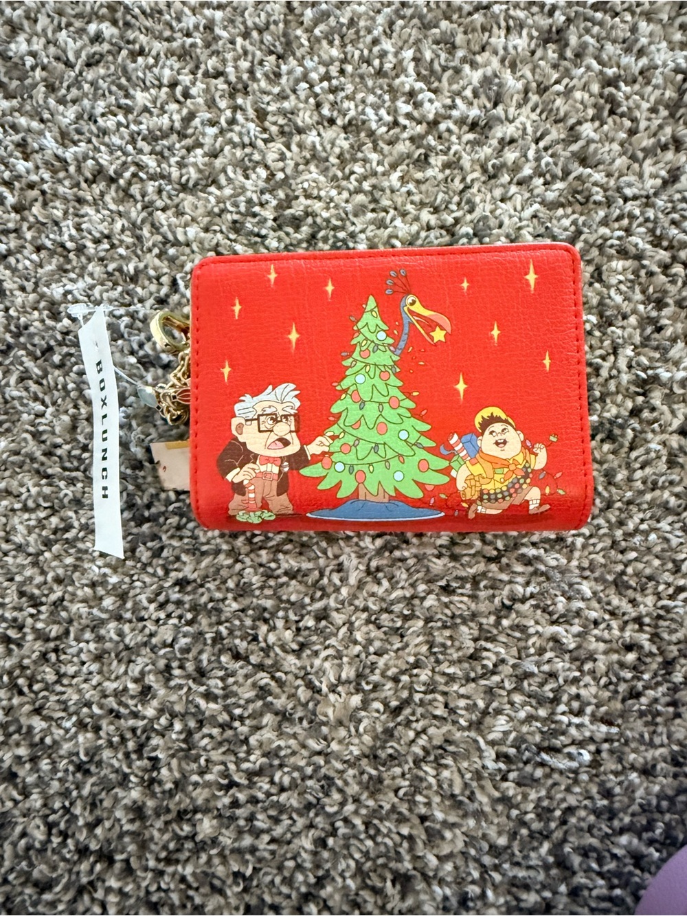 Red Holiday Up Zip Wallet with Festive Tree Print by BoxLunch